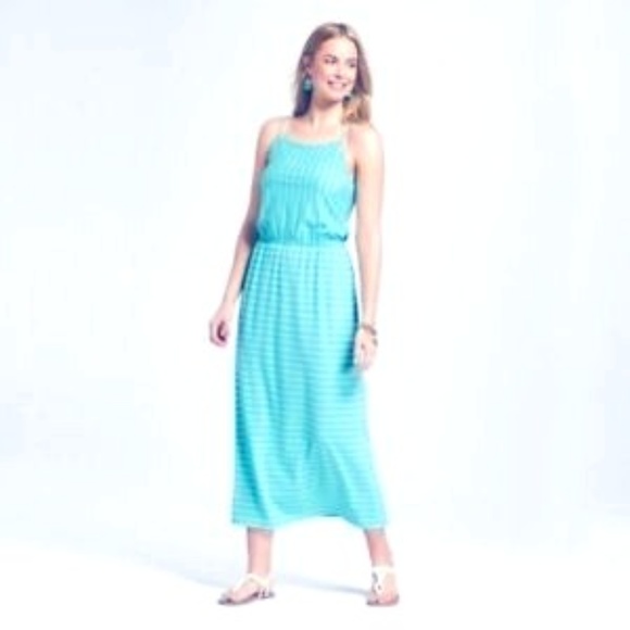 Merona Dresses & Skirts - Merona Womens Striped Knit Maxi Dress Blue L Merona Dresses & Skirts - Merona Womens Striped Knit Maxi Dress Blue L
